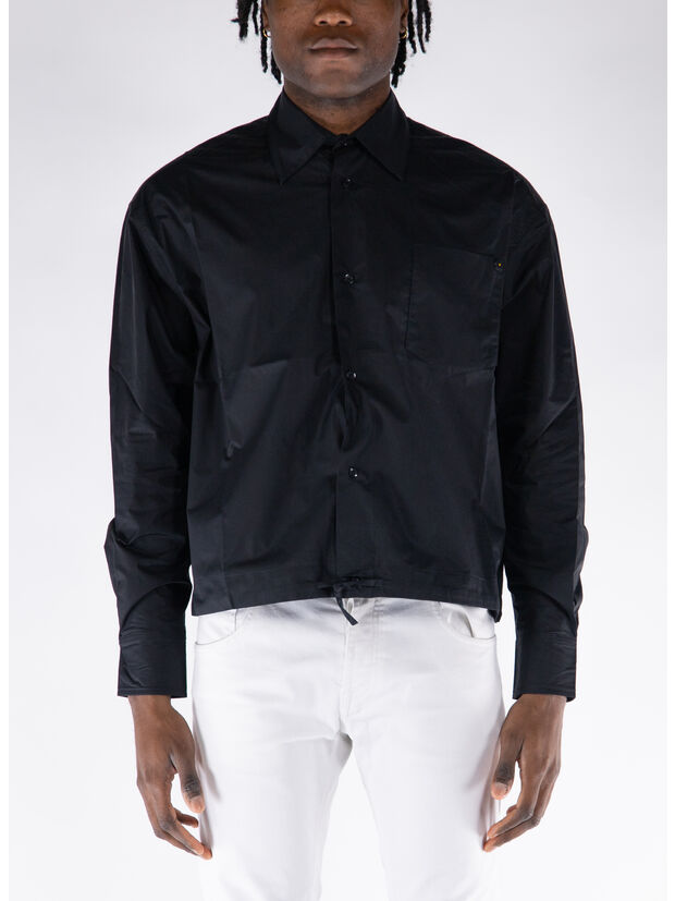 CAMICIA IN POPELINE, 110 BLACK, large