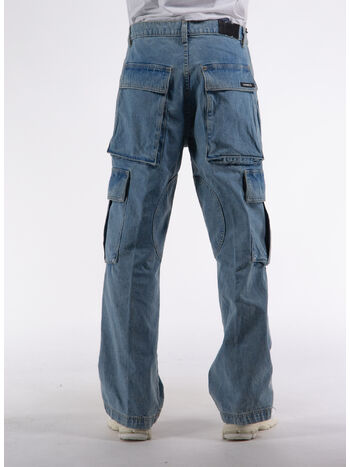 JEANS DENIM LOGO CARGOS, 471 LIGHT WASH, small