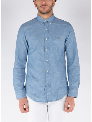 CAMICIA IN DENIM CHAMBRAY, CHAMBRAY, small
