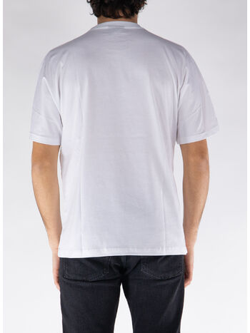 T-SHIRT A MANICHE CORTE CON STAMPA, BIANCO, small