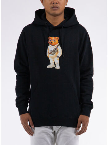 FELPA HOODIE FILOU, 01 BLACK, small