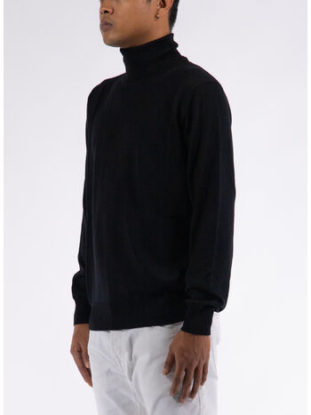 MAGLIONE DOLCEVITA RASATA, 13 NERO, small