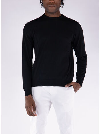 MAGLIONE GIROCOLLO, 990 NERO, small