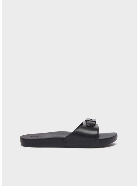 CIABATTA MULES PESCURA FLAT AQUA, BLACK, medium