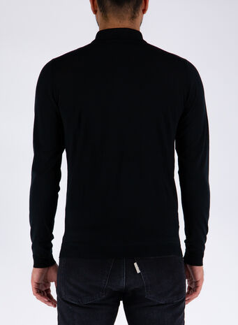 POLO A MANICHE LUNGHE, NERO, small