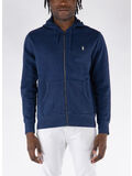 FELPA FULL ZIP CON LOGO, NAVY, thumb