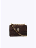 BORSA SHOREDITCH SMALL CROSSBODY FABRIC, DARK BROWN, thumb