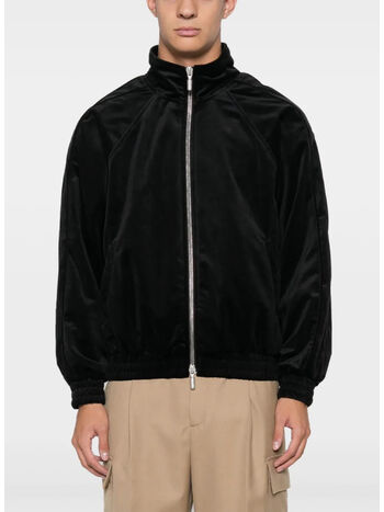 FELPA FULL ZIP VELVET, 0372 BLACK, small