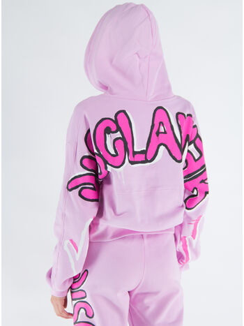 FELPA CON MAXI STAMPA POSTERIORE, ROSA/ST.FIXUA FLUO, small