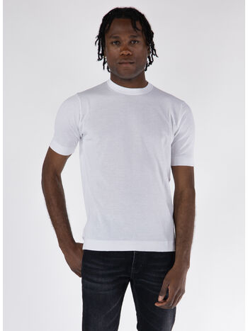 T-SHIRT GIROCOLLO, 001 BIANCO, small
