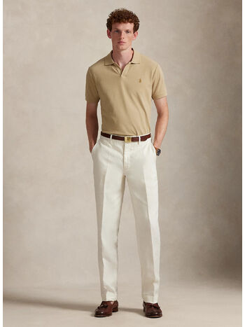 POLO IN PIQU&Eacute; STRETCH CUSTOM, COASTAL BEIGE/C8645, small