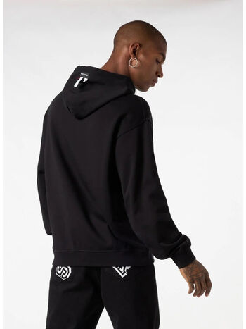 FELPA HOODIE ROCK SKULL GRAPHIC, BLACK, small