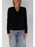 MAGLIONE KIMBERLY CON SCOLLO A V, POLO BLACK, thumb