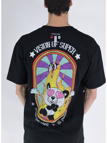 T-SHIRT CON STAMPA POSTERIORE, BLACK, small