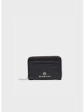 PORTAFOGLIO JET SET CON PLACCA LOGO, 001 BLACK, thumb