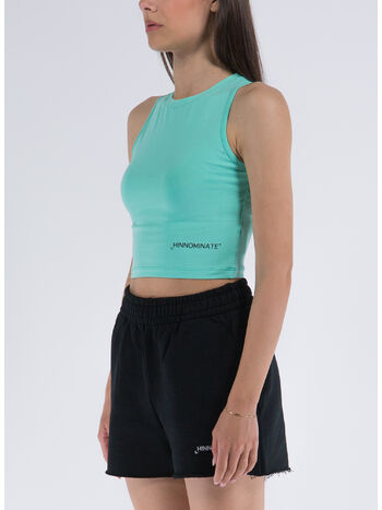 T-SHIRT CORTA IN BIELASTICO, VERDE MENTA, small
