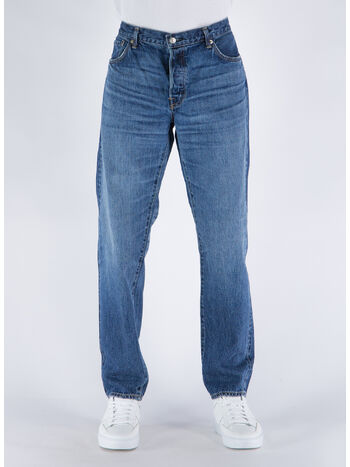 JEANS REGULAR TAPERED DENIM, 01.E3 MID DARK WASH, small