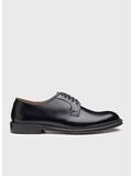 SCARPA DERBY STRINGATE IN PELLE NERA, NN00 NERO, thumb