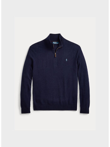 PULLOVER MEZZA ZIP, HUNTER NAVY, small