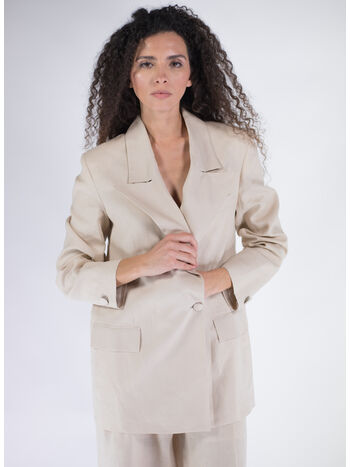 GIACCA THE BLAZER LINUME, SAND, small