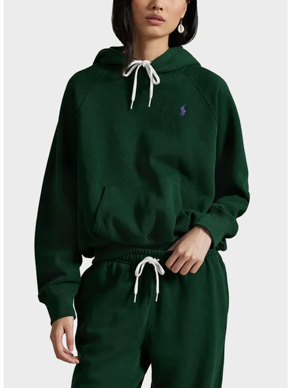 FELPA HOODIE CON LOGO RICAMATO, NORTHWEST PINE, medium