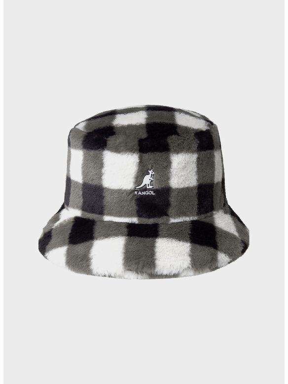 CAPPELLO FAUX FUR BUCKET UNISEX, BC020 BLACK CHECK, medium