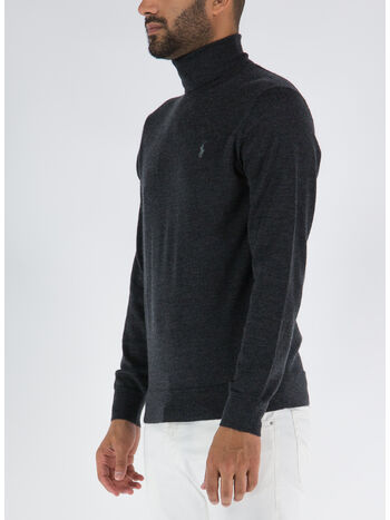 PULLOVER A COLLO ALTO, DARK GRANITE HTHR, small