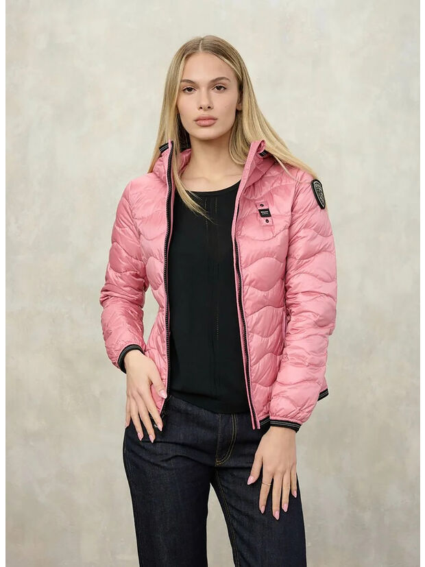 PIUMINO CON CAPPUCCIO CAMELIA, 409 PINK, large
