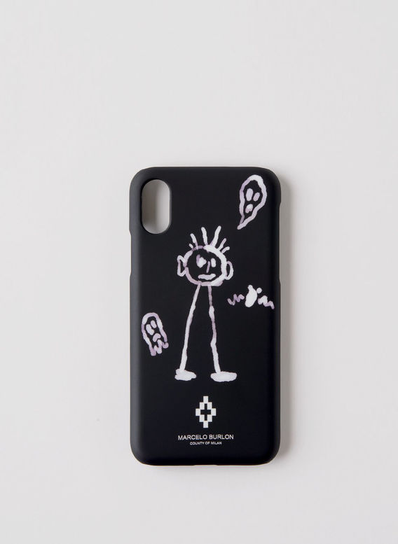 COVER IPHONE KID SKETCH XS, BLACK/WHITE, medium