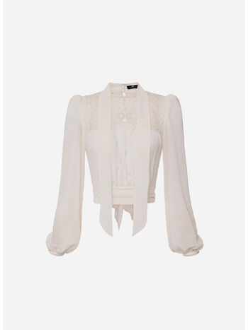 CAMICIA CON PIZZO, 193 BURRO, small