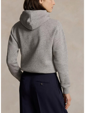 FELPA HOODIE CON LOGO, 004 DARK VINTAGE HEATHER, small