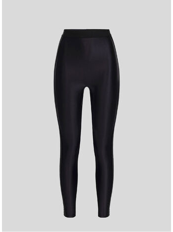 LEGGINGS CON ELASTICO LOGATO, 110 NERO, small