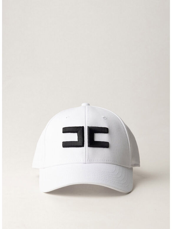 CAPPELLO BASEBALL IN CANVAS CON RICAMO, 360 AVORIO, medium
