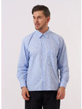 CAMICIA STRIPE SQUARE POCKET, BLUE, thumb