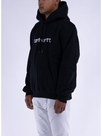 FELPA HOODED, 0D2XX BLACK/WHITE, small