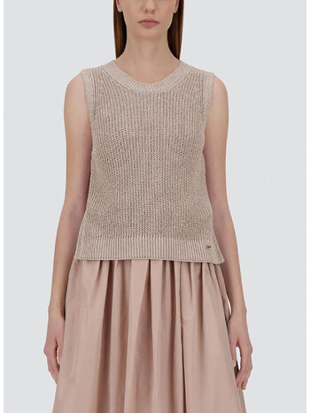 CANOTTA IN MAGLIA GLITTER, 4002 ROSA, small