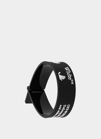 BRACCIALE OW LOGO THIN, 1001BLACK/WHITE, small