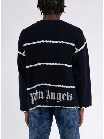 MAGLIONE PA MONOGRAM STRIPED, 4603 NAVY BLUE OFF WHITE, small