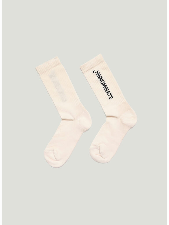 CALZINI CON LOGO, BIANCO BURRO, medium