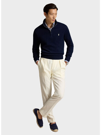 MAGLIONE MEZZA ZIP, HUNTER NAVY W/ C8135 PP, small