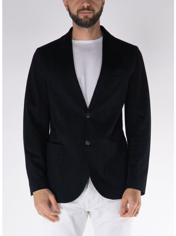 GIACCA MONOPETTO IN PIQUET, 001 BLACK, large