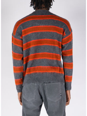 MAGLIONE CREW OVER STRIPE, BC02 ANTRACITE/ARANCIO/CAMMELLO, small