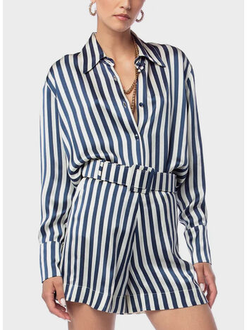 CAMICIA LE GALION, 1318 -CREAM/DEEP BLU, small