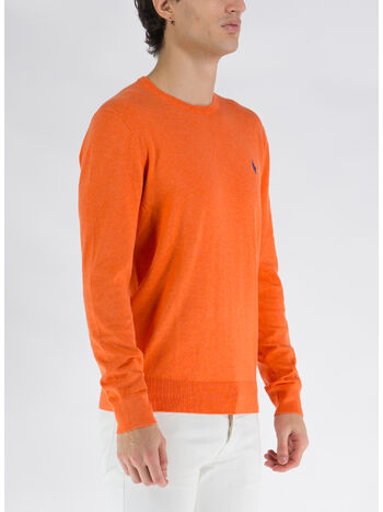 MAGLIONE GIROCOLLO, SPRING MELON HEATHER, small