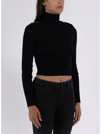 MAGLIONE TURTLE NECK, 110 NERO, small