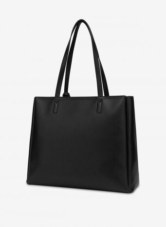 BORSA SHOPPER GOLD METAL LOGO, 00ANERO, small