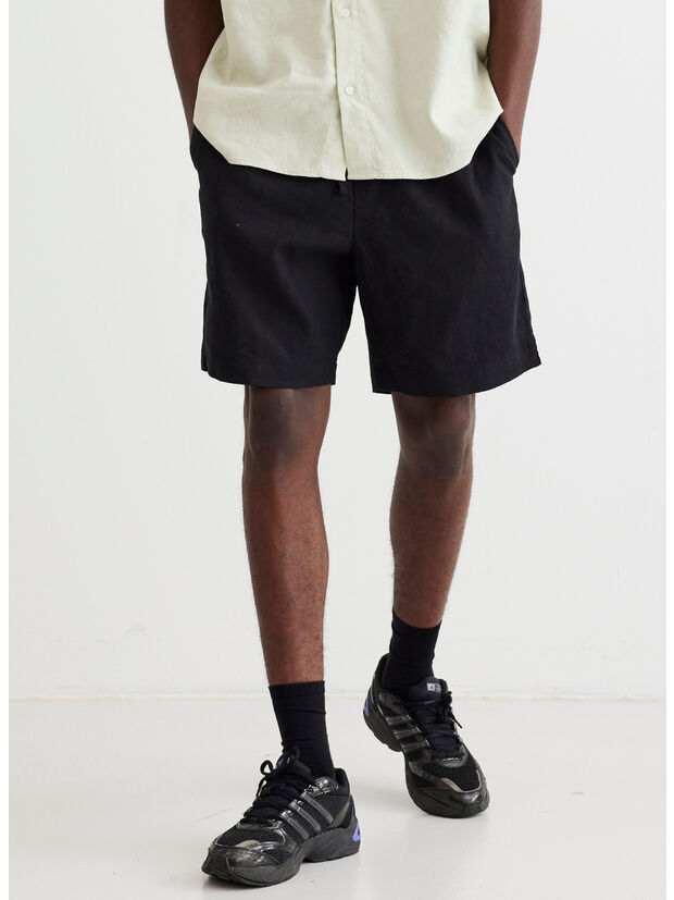 SHORT WBBOMMY LINEN, 01 BLACK, large