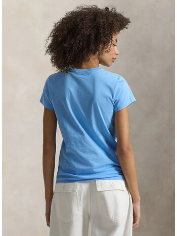 T-SHIRT A GIROCOLLO CLASSIC-FIT, CHATHAM BLUE, small