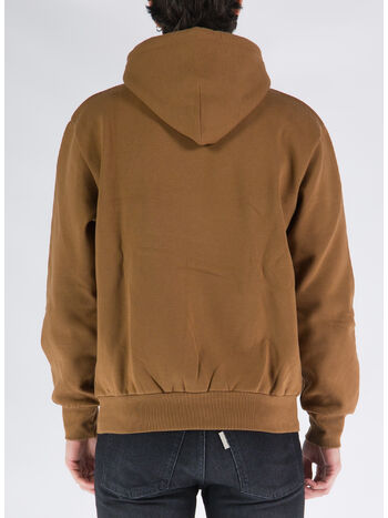 FELPA CON CAPPUCCIO, 00SXX HAMILTIN BROWN / TOBACCO, small