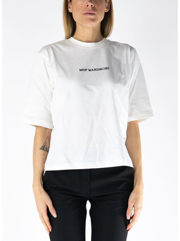 T-SHIRT SHORTSLEEVE LOGO PRINTED, 1101 BIANCO OTTICO, medium